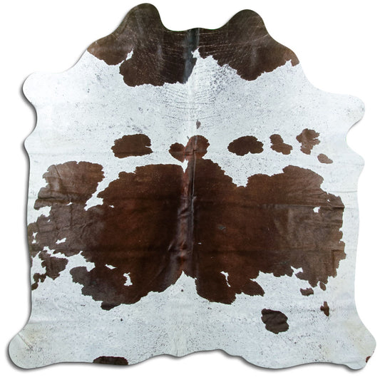 Brown & White Cowhide Rug L