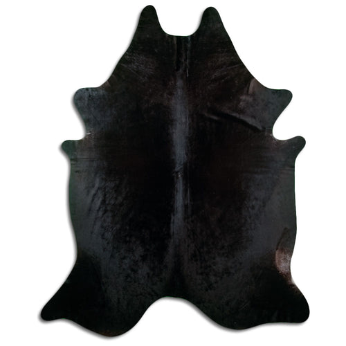 Black Cowhide Rug XXXL