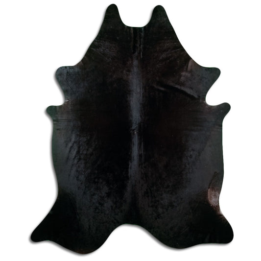 Black Cowhide Rug XXXL