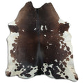 Brown & White Cowhide Rug XXL