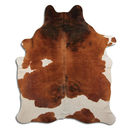 Brown & White Cowhide Rug XXL