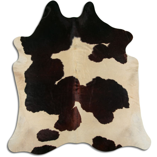 Brown & White Cowhide Rug XXL