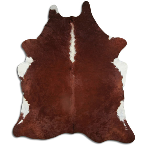 Brown & White Cowhide Rug XXL