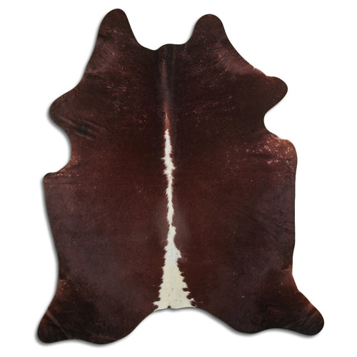 Brown & White Cowhide Rug L