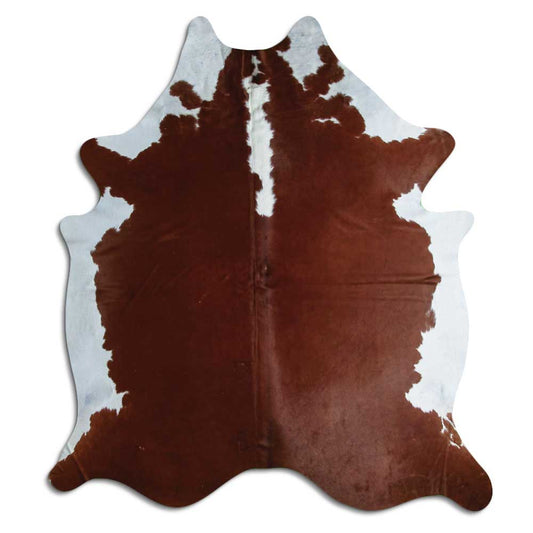 Brown & White Cowhide Rug XXL
