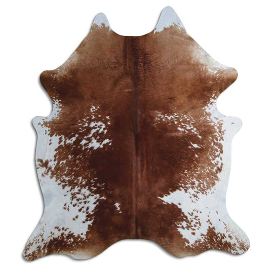 Brown & White Cowhide Rug XXL