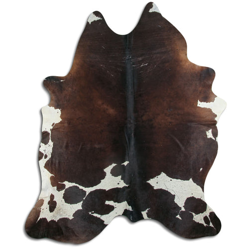 Brown & White Cowhide Rug XXL