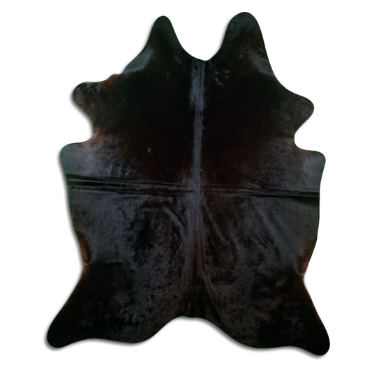 Black Cowhide Rug XXL