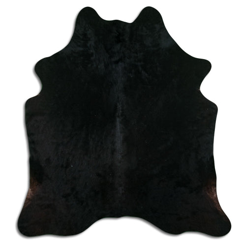 Black Cowhide Rug L