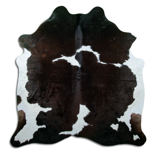 Brown & White Cowhide Rug L