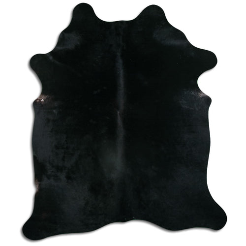 Black Cowhide Rug L