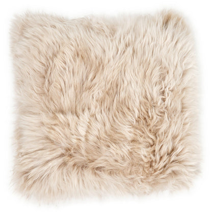 Sheepskin Cushion Cover, Beige