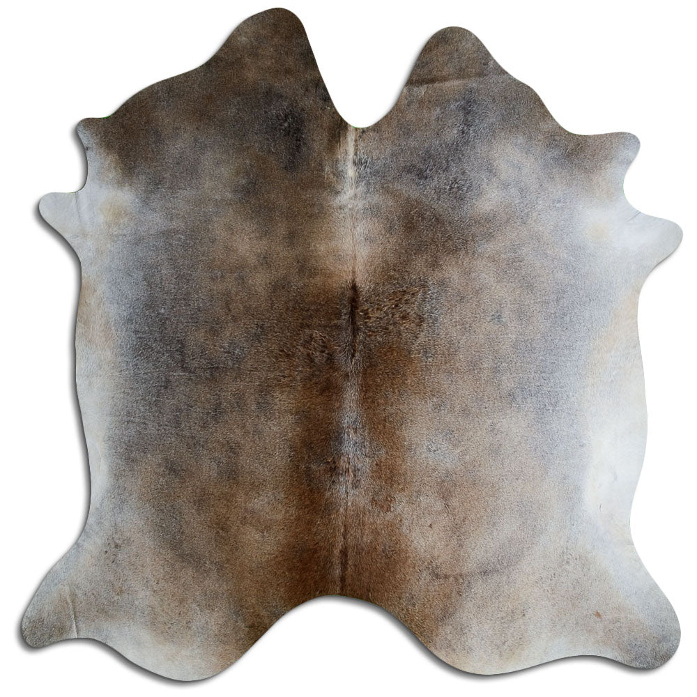 Tan Grey Cowhide Rug XXL