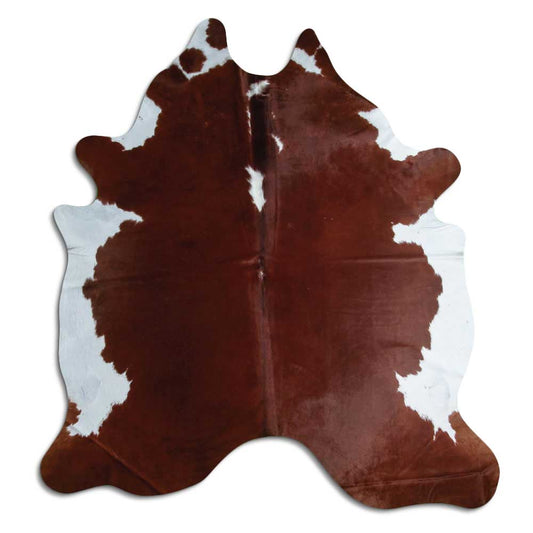 Brown & White Cowhide Rug XXL