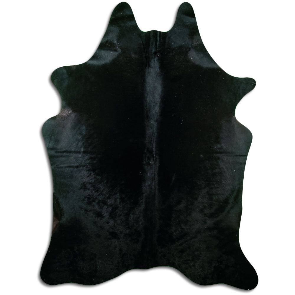 Black Cowhide Rug L