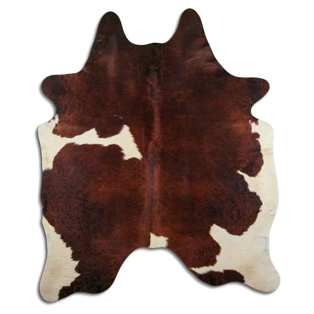 Brown & White Cowhide Rug XXL