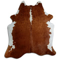 Brown & White Cowhide Rug XXL