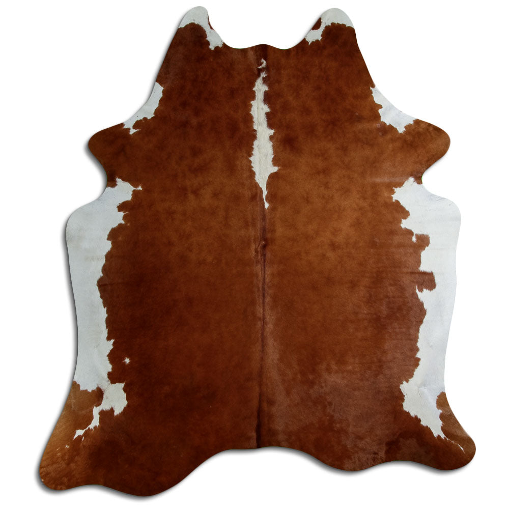Brown & White Cowhide Rug XXL