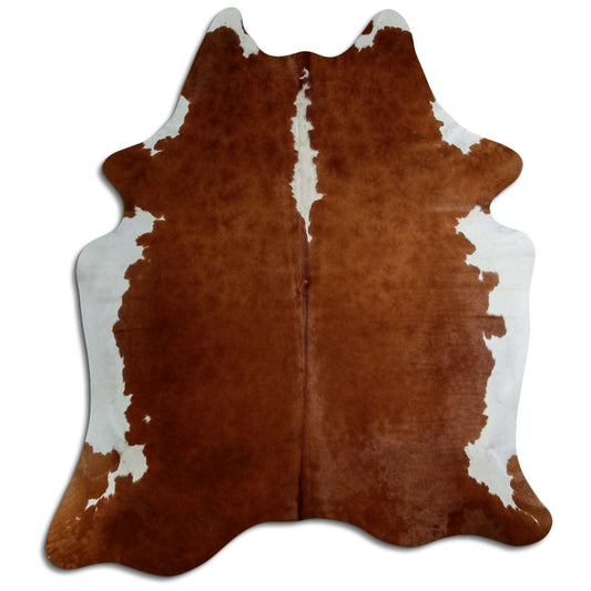 Brown & White Cowhide Rug XXL