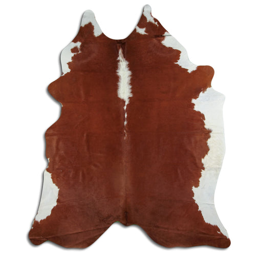 Brown & White Cowhide Rug XXL