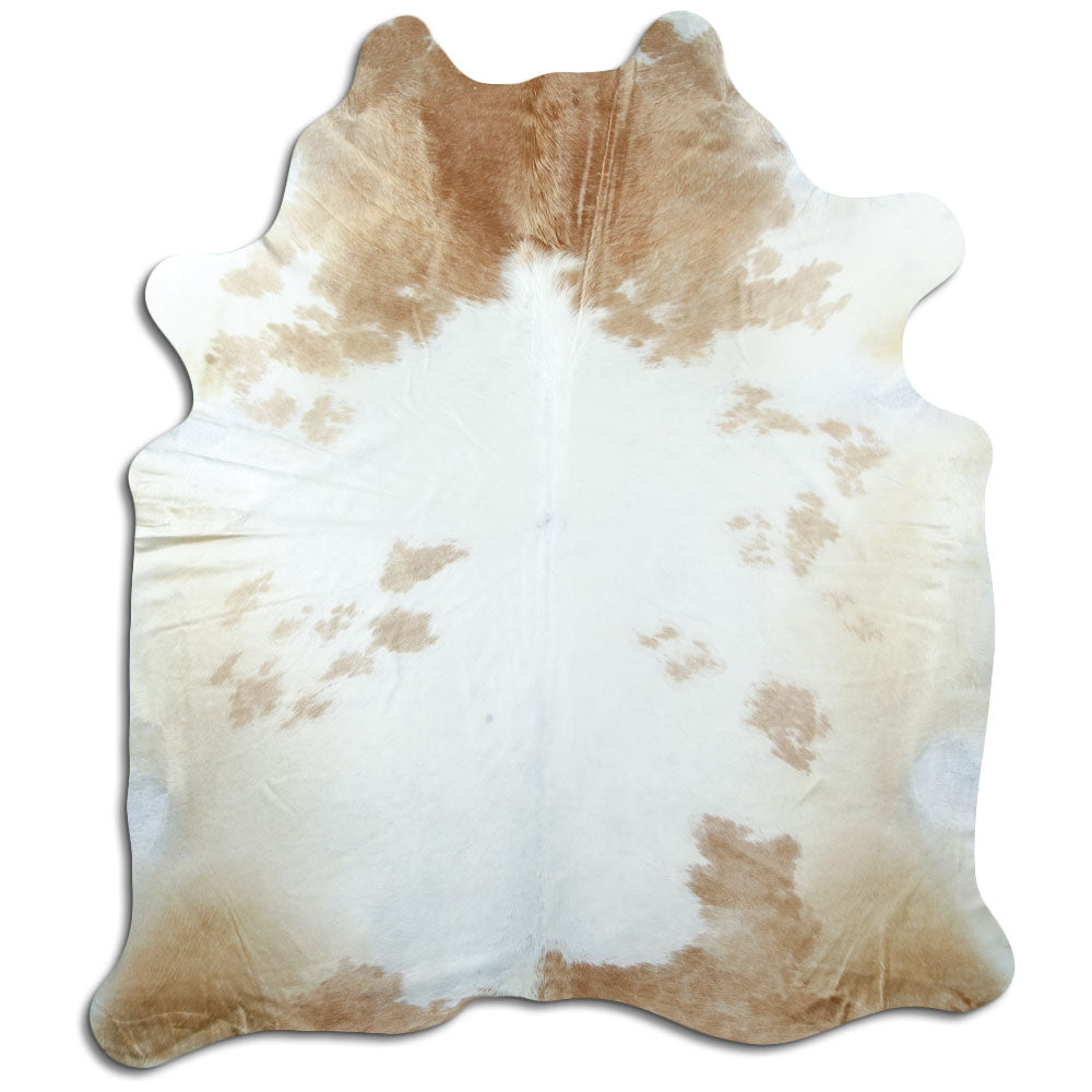Brown & White Cowhide Rug XXL
