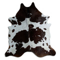 Brown & White Cowhide Rug XXL