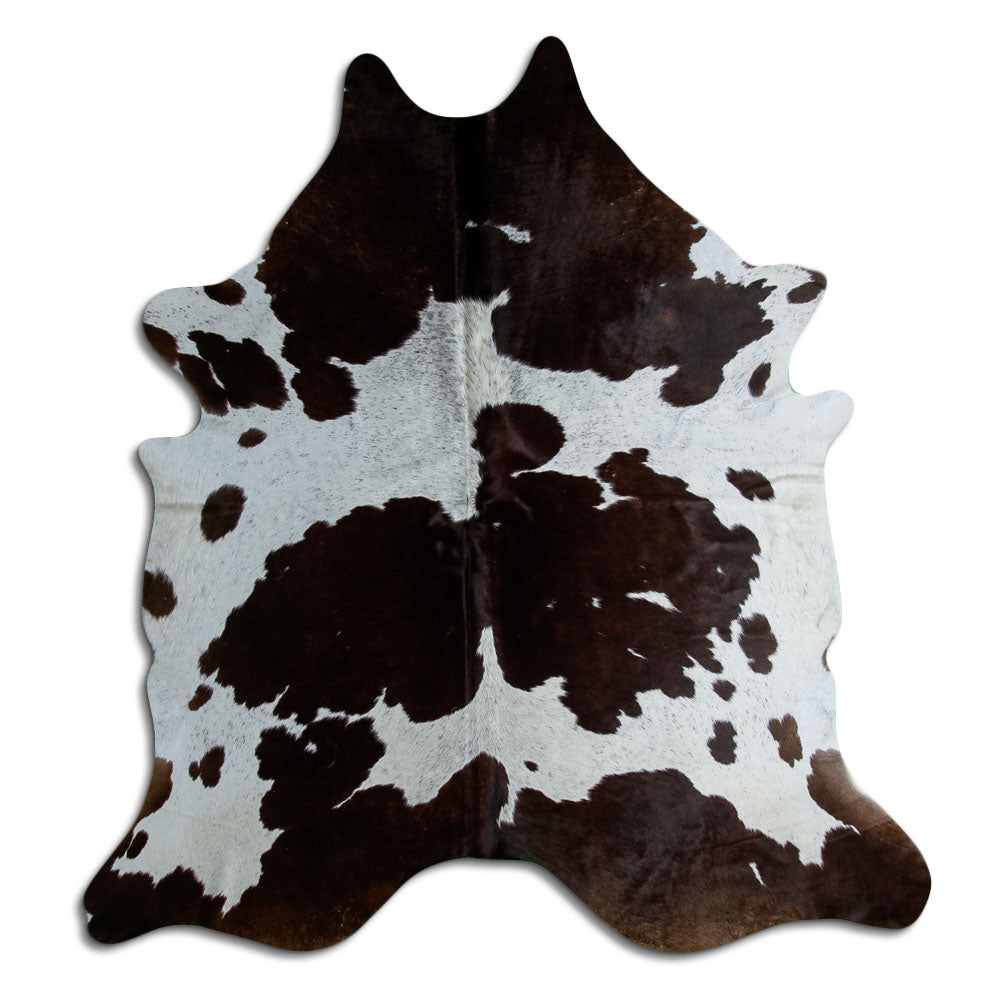 Brown & White Cowhide Rug XXL