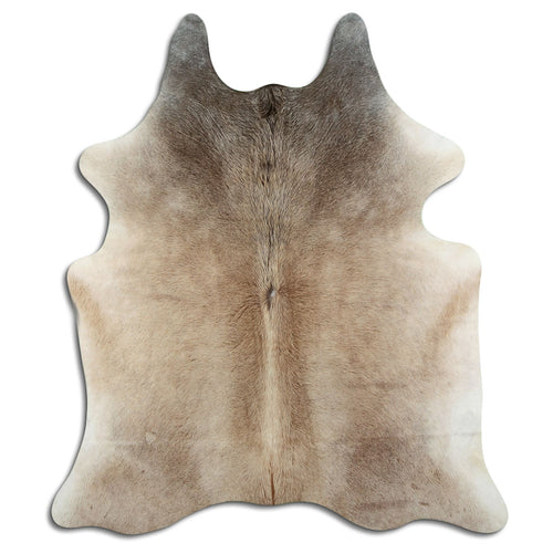 Tan Grey Cowhide Rug L