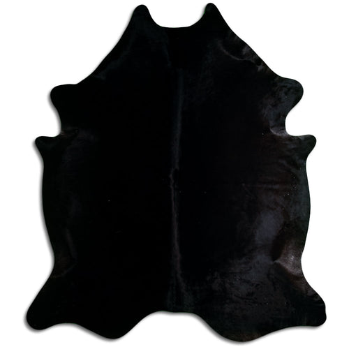 Black Cowhide Rug XXL