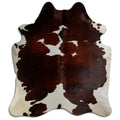 Brown & White Cowhide Rug XXL