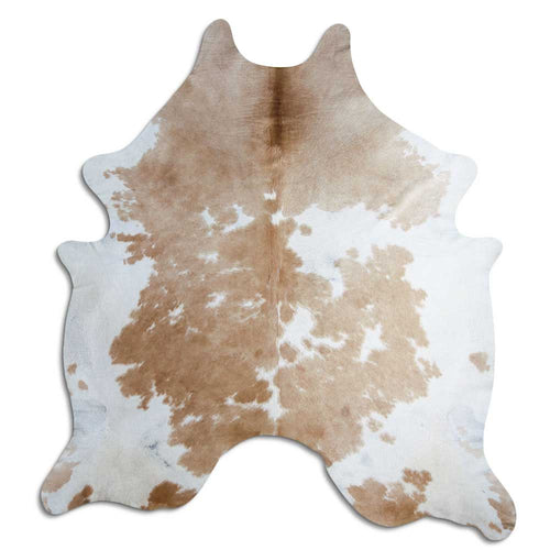 Brown & White Cowhide Rug XXL