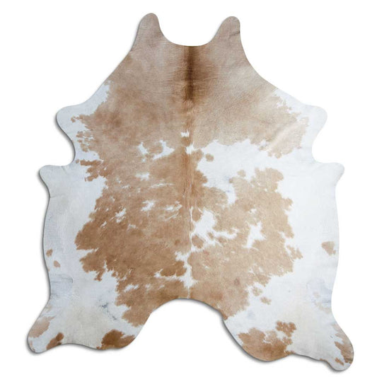 Brown & White Cowhide Rug XXL