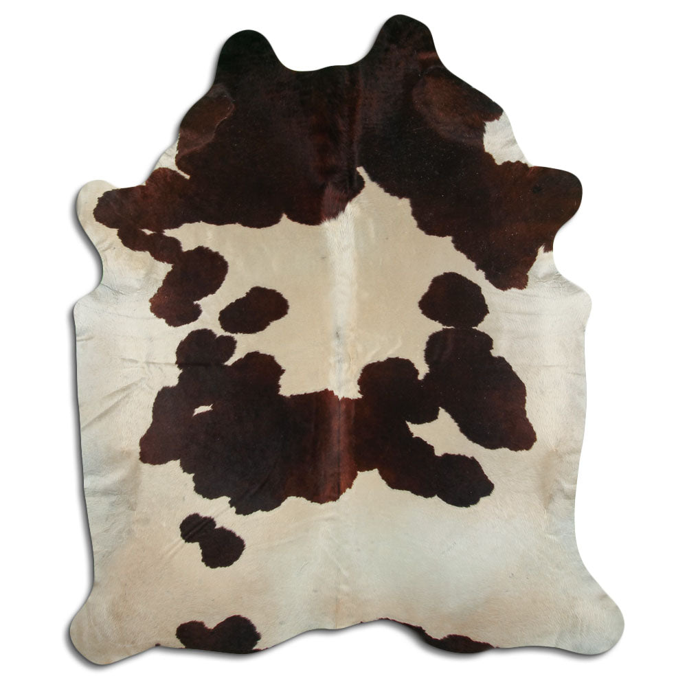 Brown & White Cowhide Rug XXL