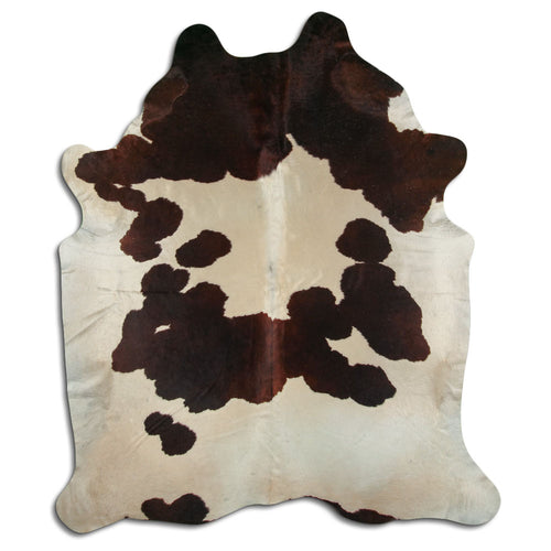 Brown & White Cowhide Rug XXL