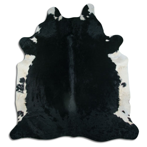 Black Cowhide Rug XXL