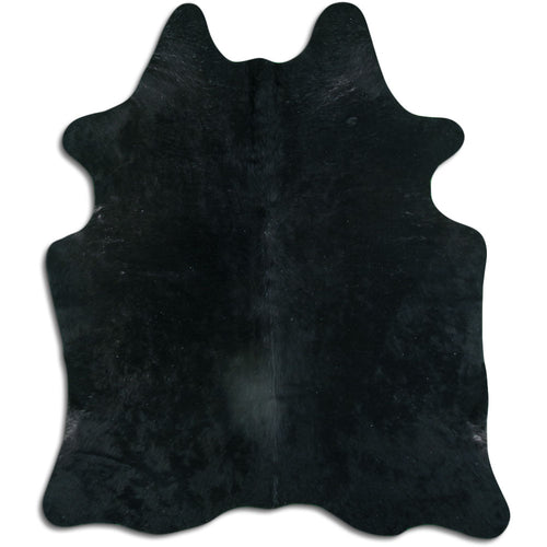 Black Cowhide Rug L