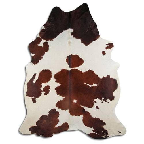 Brown & White Cowhide Rug XXXL