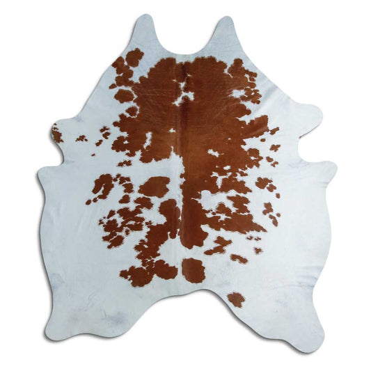 Brown & White Cowhide Rug XXL