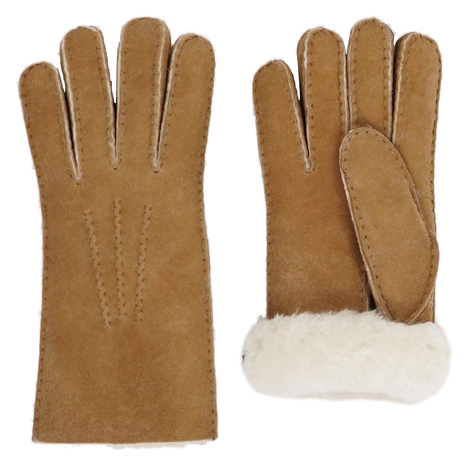 Sheepskin gloves in Caramel, pair