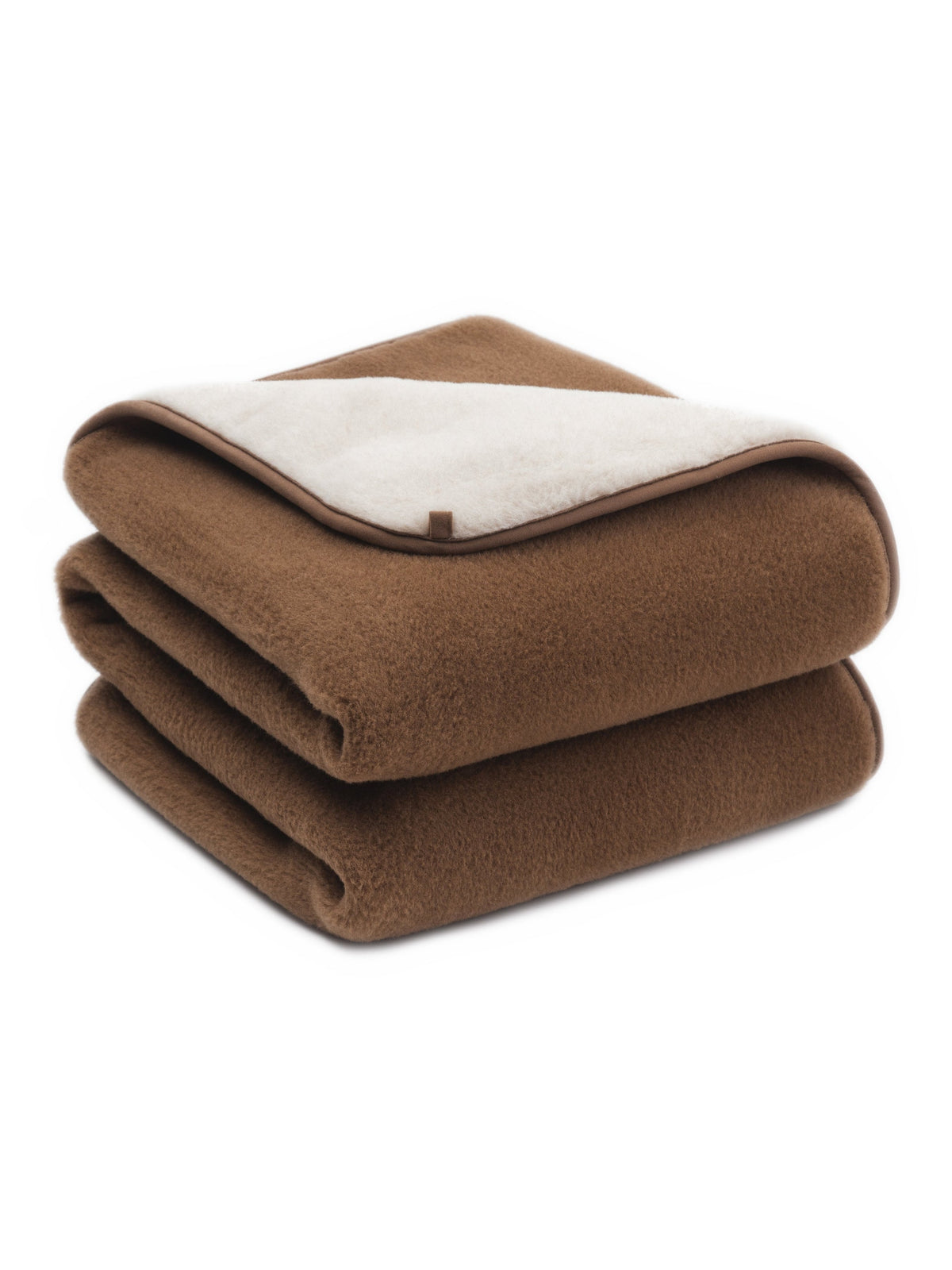 Camel and merino blanket Camel, 2-ply, folded