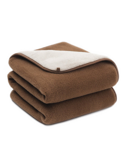 Camel and merino blanket Camel, 2-ply, folded