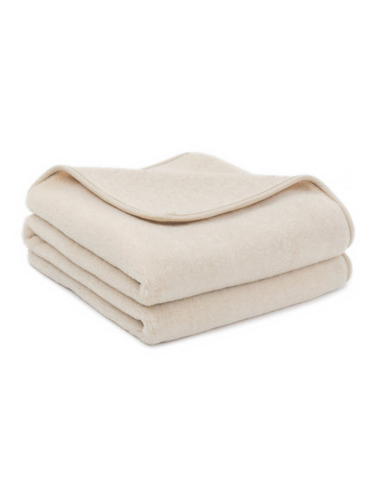 Camel and merino blanket Caramel, 1-ply, folded