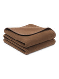 Camel and merino blanket Chocolate, 1-ply, folded