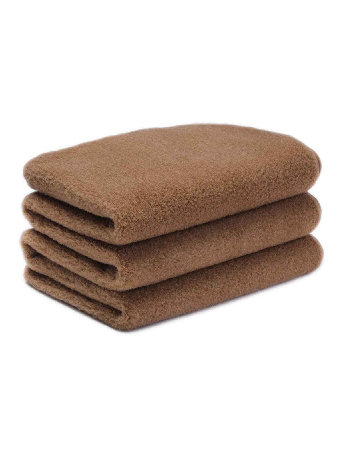Camel and merino underblanket, folded