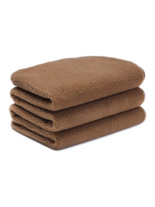 Camel and merino underblanket, folded