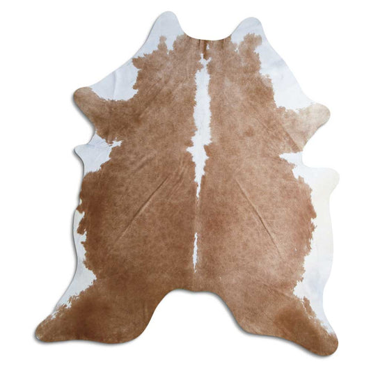Brown & White Cowhide Rug XL