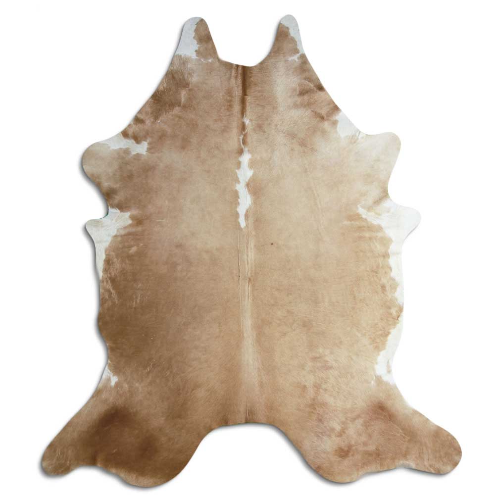Brown & White Cowhide Rug XXL