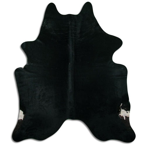 Black Cowhide Rug XXL