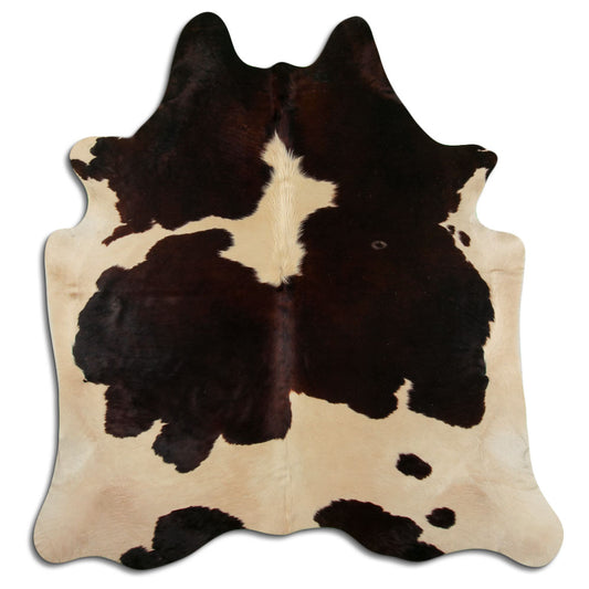 Brown & White Cowhide Rug XL