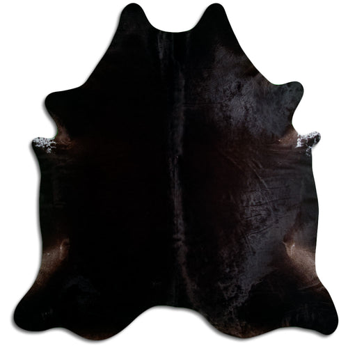 Black Cowhide Rug XXL